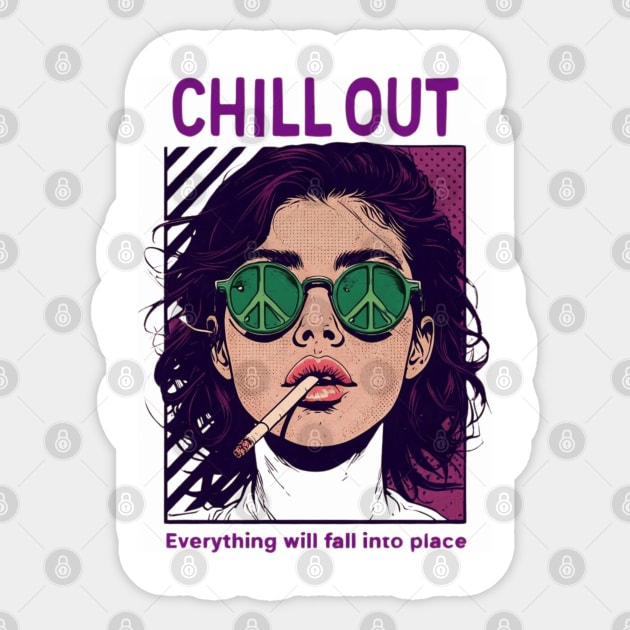 Chill Out Sticker by TEENIE DESIGN